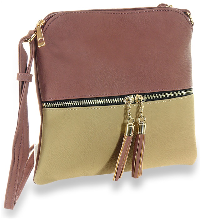 Zipper Accented Crossbody Sling Zipper Accented Crossbody Sling